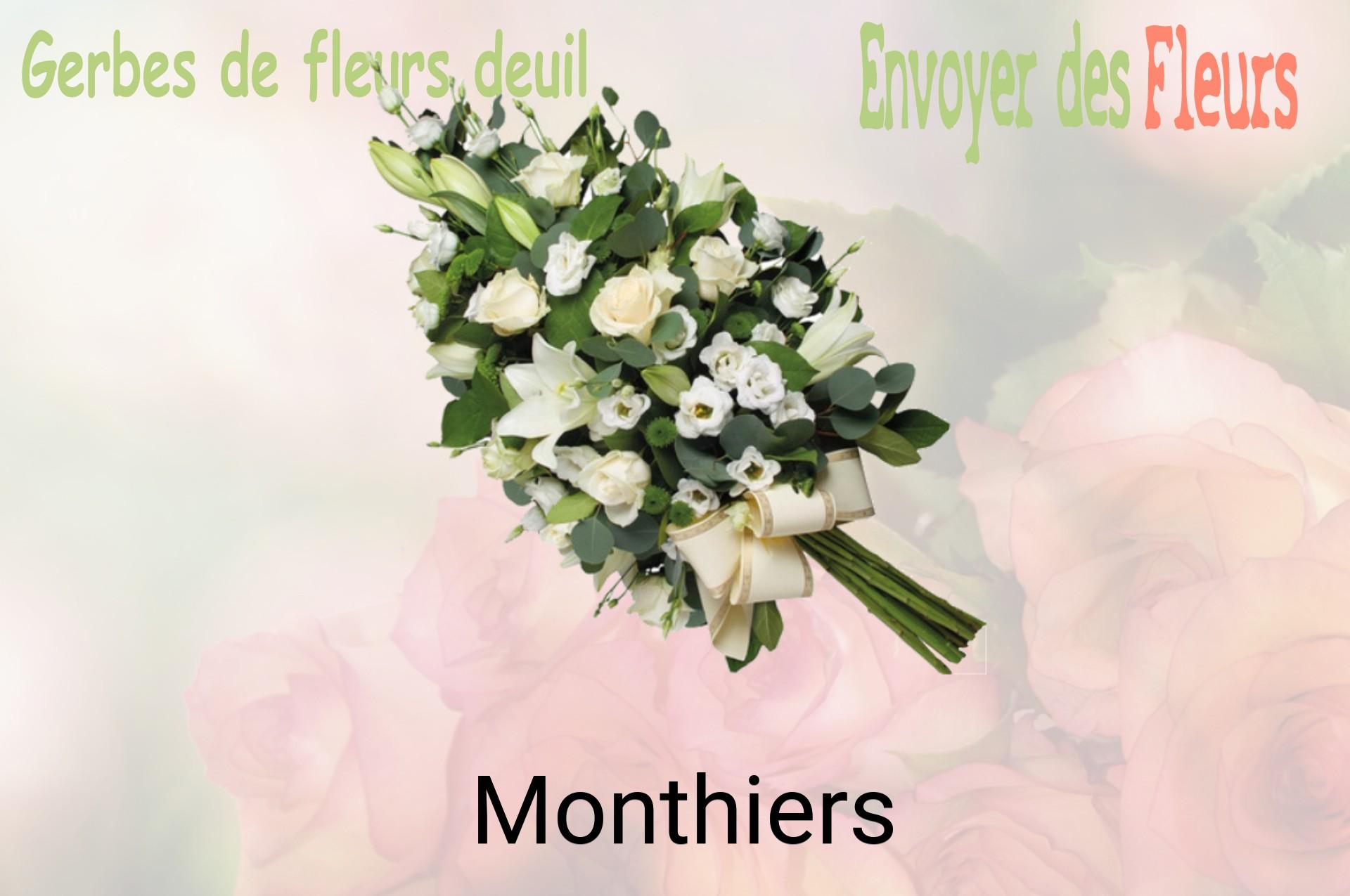 Gerbe de fleurs de deuil livrée à Monthiers